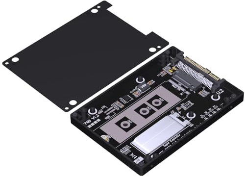 JMT ADT-R74 M.2 MKey NVMe auf U.2/U.3 SSD Adapter Gehäuse unterstützt M2 2230/2242/2260/2280 SSD DDR4 (R74B-04F)
