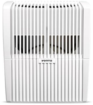 Venta Luftbefeuchter LW25 Classic Original, bis 49 m², sehr leise 21 dB(A), energieeffizient 2 Watt, großer 7 l-Tank, hygienische Kaltverdunstung ohne Filter