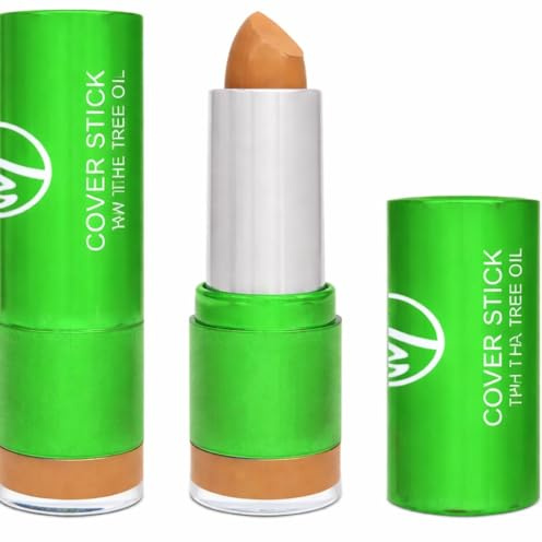 W7 Tea Tree Concealer Stick - Creamy, Skin Soothing Formula For Blemishes & Redness - Long-Lasting Concealer Makeup (Medium/Deep)