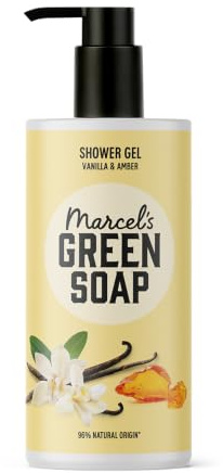 Marcel's Green Soap - Shower Gel Vanilla & Amber - Easy dispensing and refilling - Hydrates and protects - Vegan - Refillable - 300 ml