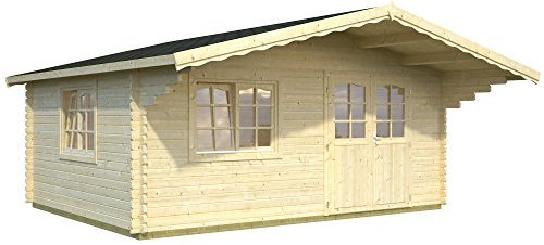 Palmako Blockbohlenhaus Sally 19,1 44 mm natur Isolierglas