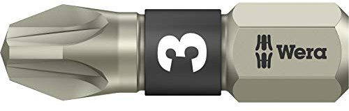 Wera 5071022001 3855/1 TS Bits, Edelstahl PZ 3x25, 3