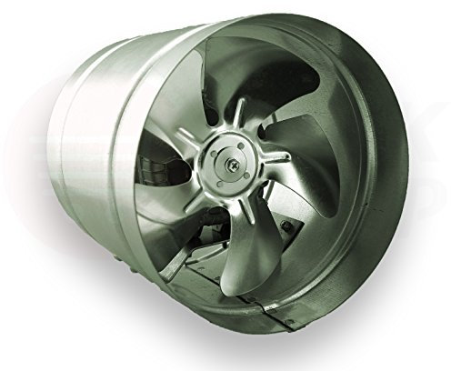 Axialer Rohrventilator Ø 200 mm 400m³/h Rohrlüfter Lüfter Hochdruck Ventilator Abluft Gebläse Metall Radialventilator