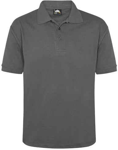 ORN Polo Shirt for Men Adult, Heavyweight Polo T-Shirt for Work & Casual Wear, Hard-Wearing Premium Quality Mens Workwear Poloshirt, 1150-Graphite, S