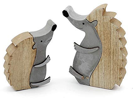 Small-Preis Igel aus Beton und Holz im 2er Set
