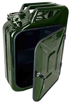 ASOC Metal Jerry Can Drinks Cabinet - Mini Bar - Spirits Mixers Glasses Bottles GREEN