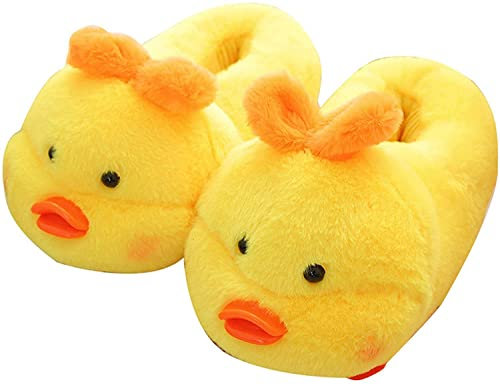 LANFIRE Tier Hausschuhe Hamster Hausschuhe Winter Hause warme rutschfeste Baumwolle Hausschuhe (Duck)
