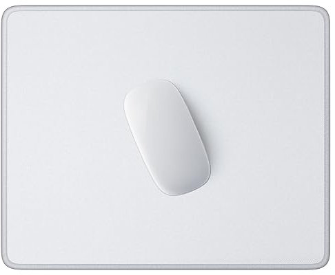 Hsurbtra Mouse Pad, Premium-Textured Square Mousepad 26 x 21 cm, Stitched Edge Anti-Slip Waterproof Rubber Mouse Mat, Pretty Cute Mouse Pad for Office Gaming Laptop Women Kids Space Gray