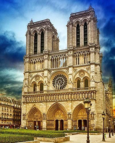 Peinture Numéro Notre Dame De Paris Peinture Numero Adulte Débutant Enfants Peinture Par Numero Bricolage Peintures Kits Pour Numero D'art Adulte Peinture Home Decor Sans Cadre 40X50 Cm