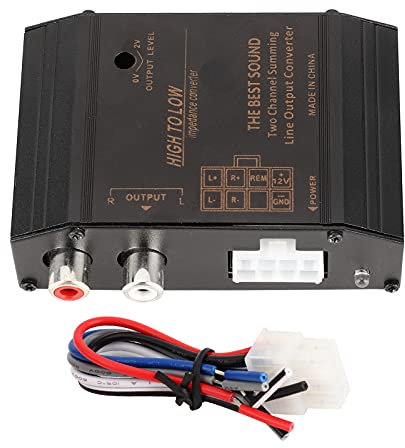 Hi-Low für Cinch-Konverter, Yctze 12V Autoersatz für Lautsprecher High-to-Low-Konverter-Adapter Cinch-Port Anti-Interferenz