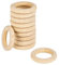 Ideen mit Herz Hochwertige Holzringe zum Basteln | 10 Stück | Ø 3 cm | Stärke: 7 mm | naturfarben