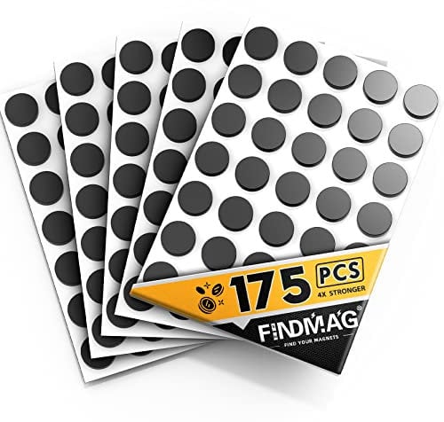 175 Pcs Decorative Magnets with Adhesive Backing, Flexible Self Adhesive Magnets for Crafts, Small Sticky Magnetic Dots for Hanging & Organizing Light Objects