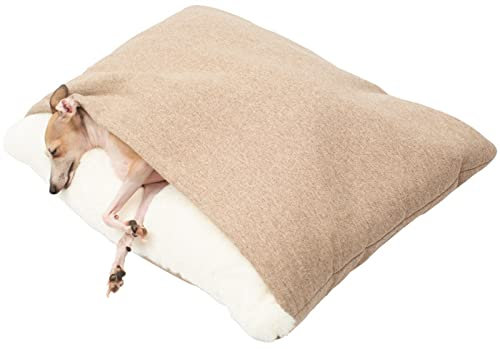 Hundebett Kuschelig Wolke Höhle, Winter Warme Schlafsack Plüsch Quadrat Hooded Katze Nest Bett für Hunde & Katzen, Maschine Waschbar Kleine Mittlere Hundebett mit Abnehmbaren Deckel