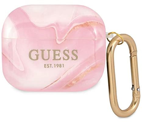 Guess GUA3UNMP Marble Collection - Funda para AirPods 3, Color Rosa