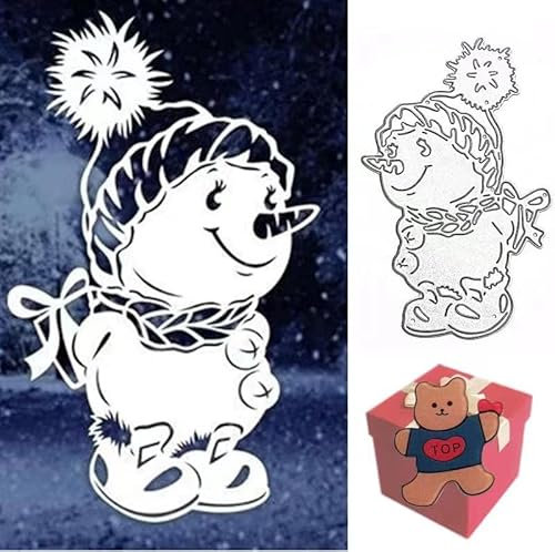 Weihnachts-Stanzformen für Kartenherstellung, Schneemann-Stanzschablonen für Bastelarbeiten, Scrapbooking, Fotoalbum, dekorative Prägepapier-Stanzformen für Kartenherstellung, vorgestanzt