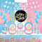 LSJDEER Baby Gender Reveal Party Supplies – Junge oder Mädchen We Love You Banner, Tischdecke, Tortenaufsatz, 36-Zoll-Enthüllungsballon, Teller Mehrfarbig Groß