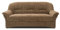 DOMO. collection Sofa Bahia FK, 3er Couch mit Federkernpolsterung, Federkernsofa in klassischem Design, 3 Sitzer, Polstermöbel 200 x 57 x 91 cm (BxTxH), braun
