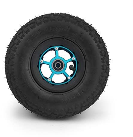 Leichtes 9 Zoll ausgehöhltes Rad 2.80/2.50-4 pneumatisches Off-Road Reifen Legierung Nabenachsenloch 8mm 10mm für Mountain Skateboard (10mm Bearing)
