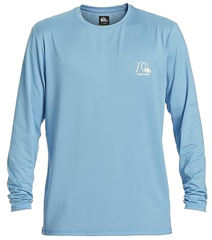 Quiksilver Herren Standard Heritage Heather Langarm Rashguard Surf Tee, Azurblau 233, M