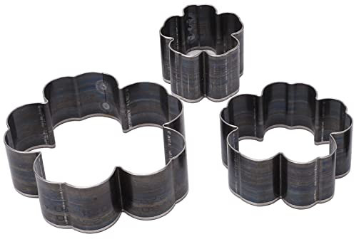 3 pcs Emporte Piece Cuir, Outils de Coupe Cuir en Forme de Fleur Poinçon à Main Découpeur Outil de Poinçonnage de Forme Matrices de Poinçonnage en Cuir Bricolage Artisanat