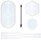 3 PCS Silikonform Untersetzer, Epoxidharz Gießform, Unregelmäßige Resin DIY Harz Form für Obsttablett Schalenmatte
