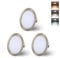 KYOTECH LED Möbeleinbauleuchte 230V 4W 3 Farbtemperatur 3000K/4000K/6000K G4 LED 300LM Leuchtmittel Möbel Einbaustrahler, Bohrloch 55-58mm und 20mm Flache, Edelstahl gebürstet Nickel-3er Set