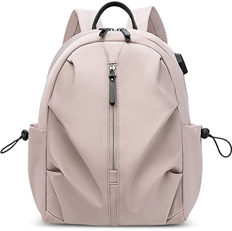 DORRISO Zaino Elegante Donna con Porta USB - Borsa Moda Daypack Casual per Viaggio, Vacanza, Alpinismo, Campeggio Rosa