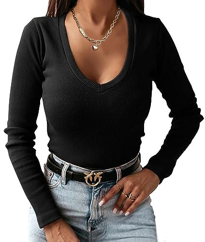 TrendiMax Womens Short Sleeve Scoop Neck Tee Shirts Ladies Fitted Casual Summer Tunic Tops Black