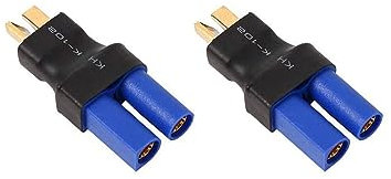 2X Stück Set Adapter EC5 Buchse auf T Plug Stecker für Lipo Akku Battery RC Ladegerät männlich weiblich Gold