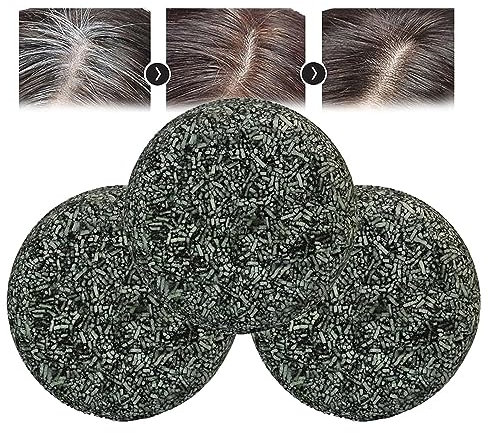 Sundaz gray hair bamboo charcoal bar hand-dyed black shampoo bar white hair reverse deepening soap bar