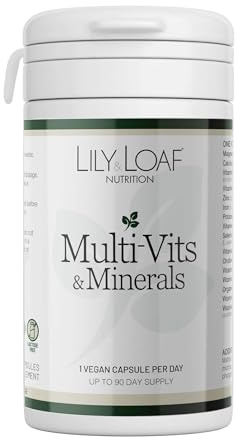 Multi-Vits & Minerals - Upto 90 Day Supply - 90 Vegan Capsules - 25 Essential Nutrients