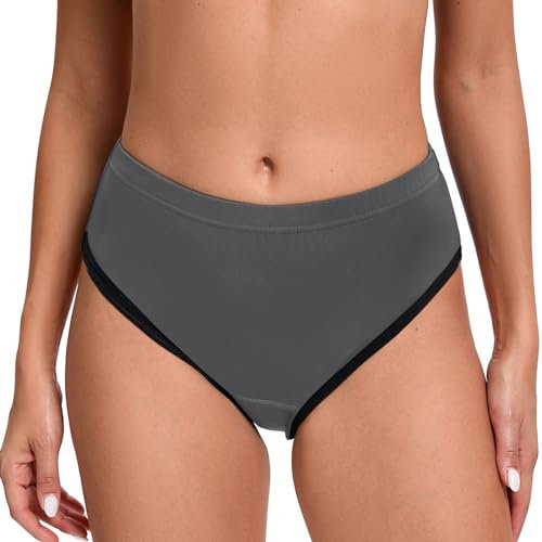 Havideto Radunterhose Damen Gepolstert Fahrradunterhose Atmungsaktive Radlerunterhose Damen Fahrrad Unterhosen 3D Gel Rad Unterwäsche Grau 3XL