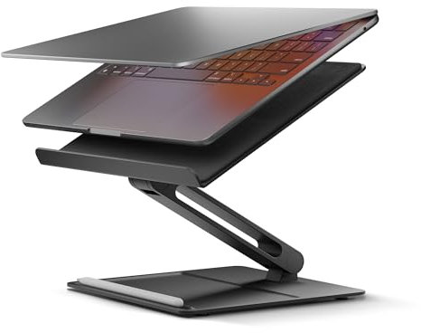 Native Union Desk Laptop Stand – Height Adjustable Ergonomic Computer Stand – Compatible with MacBook Air/Pro, iPad, Dell, HP, Lenovo, Microsoft Surface & Laptops & Tablets Up To 5kg (Black)