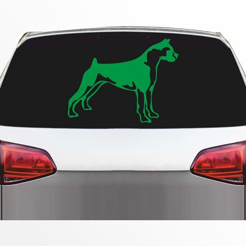 INDIGOS UG - Aufkleber - Autoaufkleber - 600x550 mm - JDM - Die Cut - Boxer - grün - Tuning - Sticker - Heckscheibe - Auto - Fahrrad - Motorrad