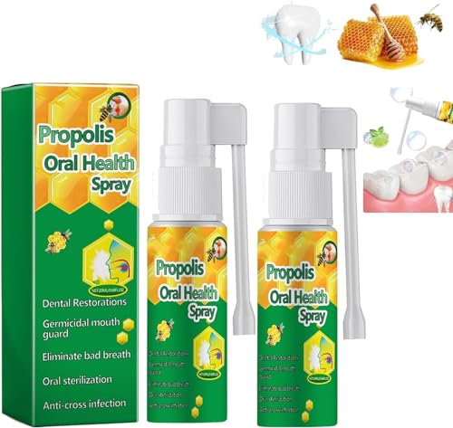 Propolis Oral Health Spray,2024 New Propolis Oral Spray with New Zealand Manuka Honey,Promote Toothrepair and Regeneration, Keep Your Mouth Healthy (2 Pcs)