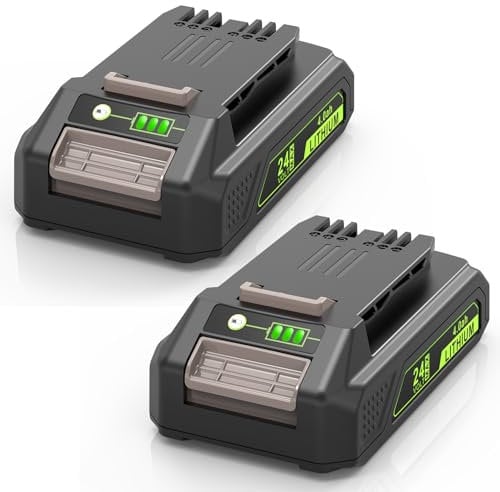 2 Pack 24V Replacement Battery for Greenworks, ASUNCELL Lithium-Ion Battery Compatible with Greenworks 24V Cordless Power Tools with LED indicators