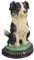 Border Collie Sheep Dog Door Stop Cast Iron Wedge Doorstop House Home Shed