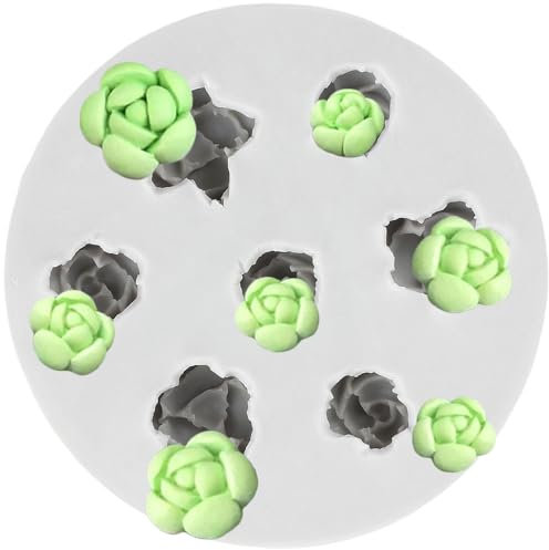 MINFEIDMS Moules à fondant en silicone 3D en forme de cactus pour plantes succulentes, fleurs, plantes succulentes, chocolats, bonbons, décoration de gâteaux, pâte à sucre, pâte polymère