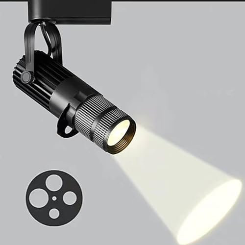 SNBGRYE Projecteur LED, Projecteur De ThéâTre/ScèNe Professionnel, RéGlage De L'Ouverture à 4 Niveaux, Projecteur à Zoom sur Piste, Bar, Restaurant, Projecteur Mural De Fond,35W-6000K