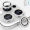 CloudValley for iPhone 16 Pro/iPhone 16 Pro Max Camera Lens Protector Bling, [Glitter Decoration] Ultra-HD Tempered Glass Cover, Metal Lens Screen Protective Ring Accessories,White Titanium