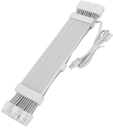 RGB Light Strip Set for PSU Extension Cables, GPU Cable and Motherboard Cable LED Cover, 5V 3 Pin Synchronized, 18AWG ARGB PSU Cable for Desktop Computer (3x8PIN Graphics Card