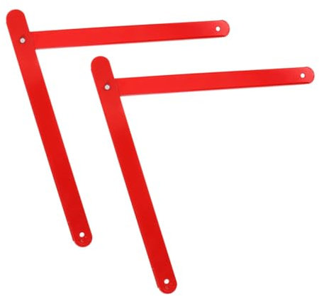 2 Pièces Charnières De Remplacement Pour Échelle Pliable, Support De Charnière En Acier Galvanisé Rouge, 56Cm