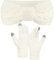 FOSDICK Bandeau Cheveux Femme Hiver Chaud, Tricoté avec Doublure en Peluche, Crochet Headband Cache Oreilles, Hiver Femme Fille, Blanc