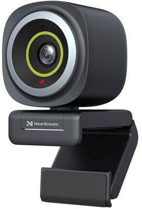NearStream 4K Webcam for PC with AI Auto Framing and Noise-Canceling Mic