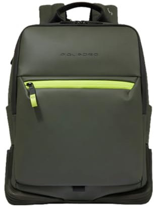 PIQUADRO Zaino Corner in tessuto porta PC14'' 2 comparti (VERDE)