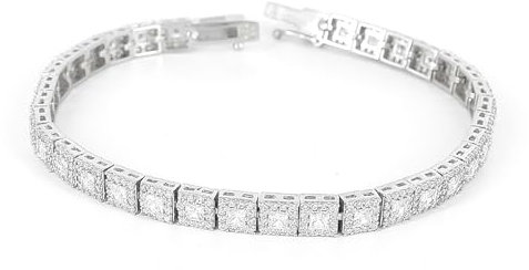 HOILY’S Armband Damen Quadratischer Stein Tennisarmband Schmuck mit Zirkonia in 925 Sterling Silber