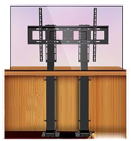 Verstellbare TV-Halterung – motorisierte TV-Hebebühne, TV-Hebemechanismus mit Fernbedienung, Dual-Motor-Hubhub 150 cm, für 139,7 cm - 304,8 cm Fernseher bis 130 kg