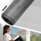 BUZIFU 200 * 200cm Moustiquaire Sur mesure en Fibre de Verre Ignifuge Grand Store Toile Filet Voile Film Moustiquaire Plissée Adaptable Rigide Anti Moustique Mouche Insecte pour Porte Fenêtre Baie