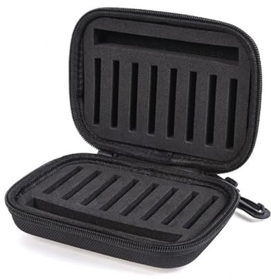 mioosho Fliegenfischködertasche, Angelzubehör, Spinner, Löffel, Köder, Aufbewahrung, Schaumstofftasche, Forelle, Fliege, Fishook, Fischhaken, Hartschalenkoffer, Schwarz , 15.5*11.5*4.5cm, Siehe