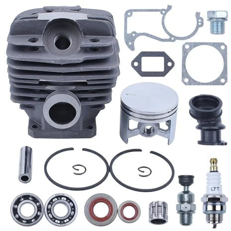 Kit de juntas de bujía y sello de aceite de pistón de cilindro de 48 mm for motor de motosierra Stihl 034 036 MS360 MS340